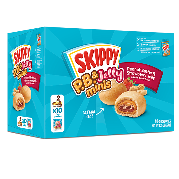 SKIPPY® P.B. & Jelly Minis Peanut Butter & Strawberry Jelly